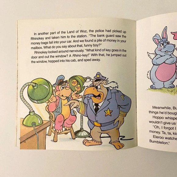 Vintage 1985 Disneys Wuzzles Bumblelions Funny Money Read  Along Book Only - Picture 13 of 15